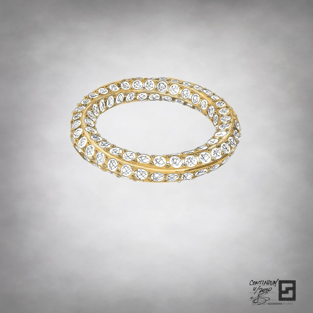 gold and diamond eternity band