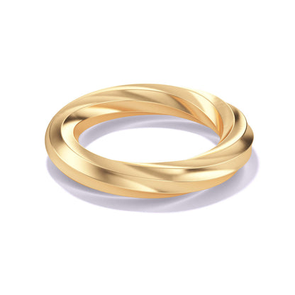 eight sided eternity octagon band in high polished 18 karat yellow gold