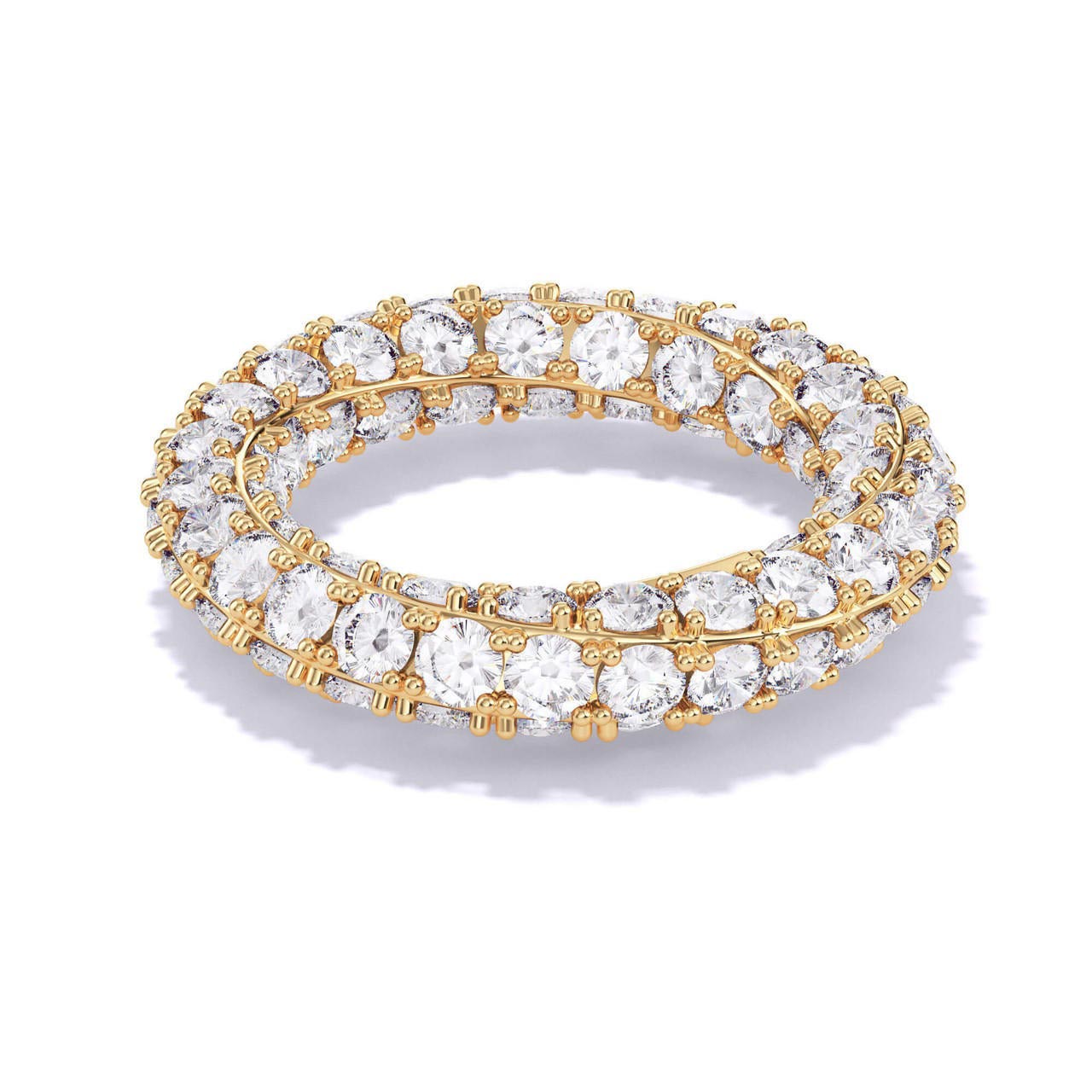 continuum mega eternity band; yellow gold