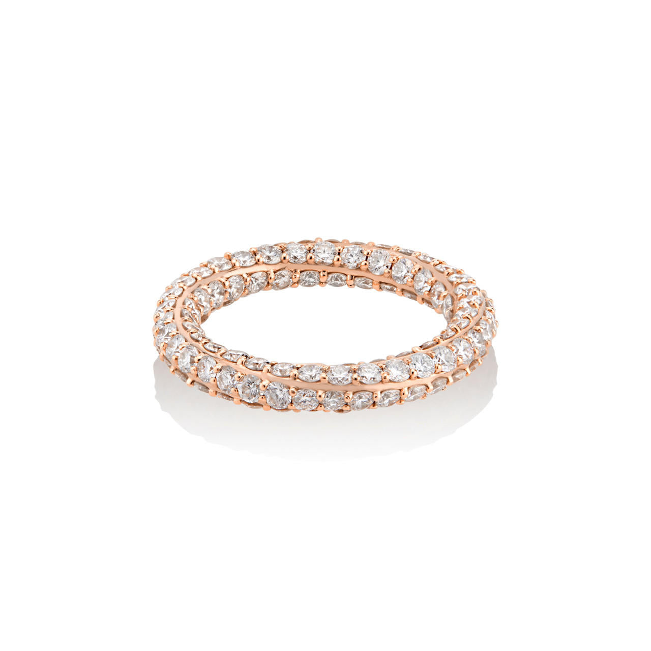 rose gold and diamond eternity band