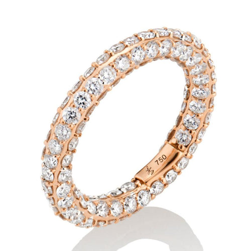 rose gold and diamond eternity band