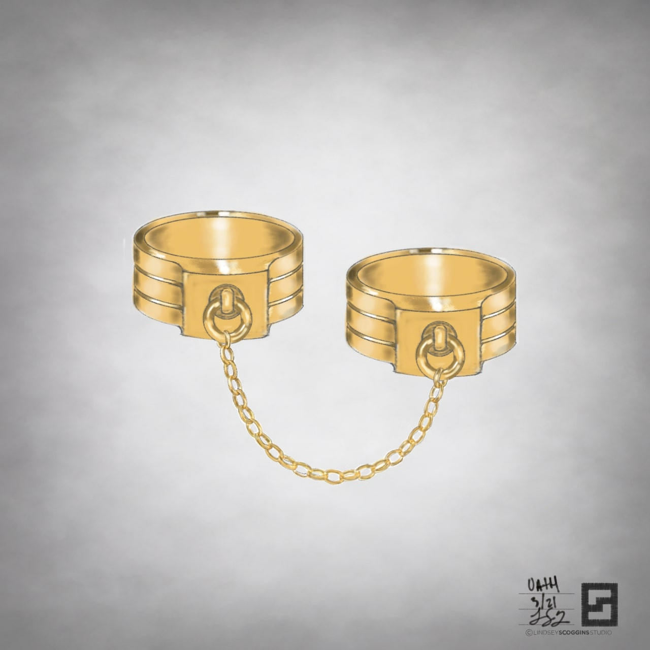 OATH DOUBLE FINGER RING