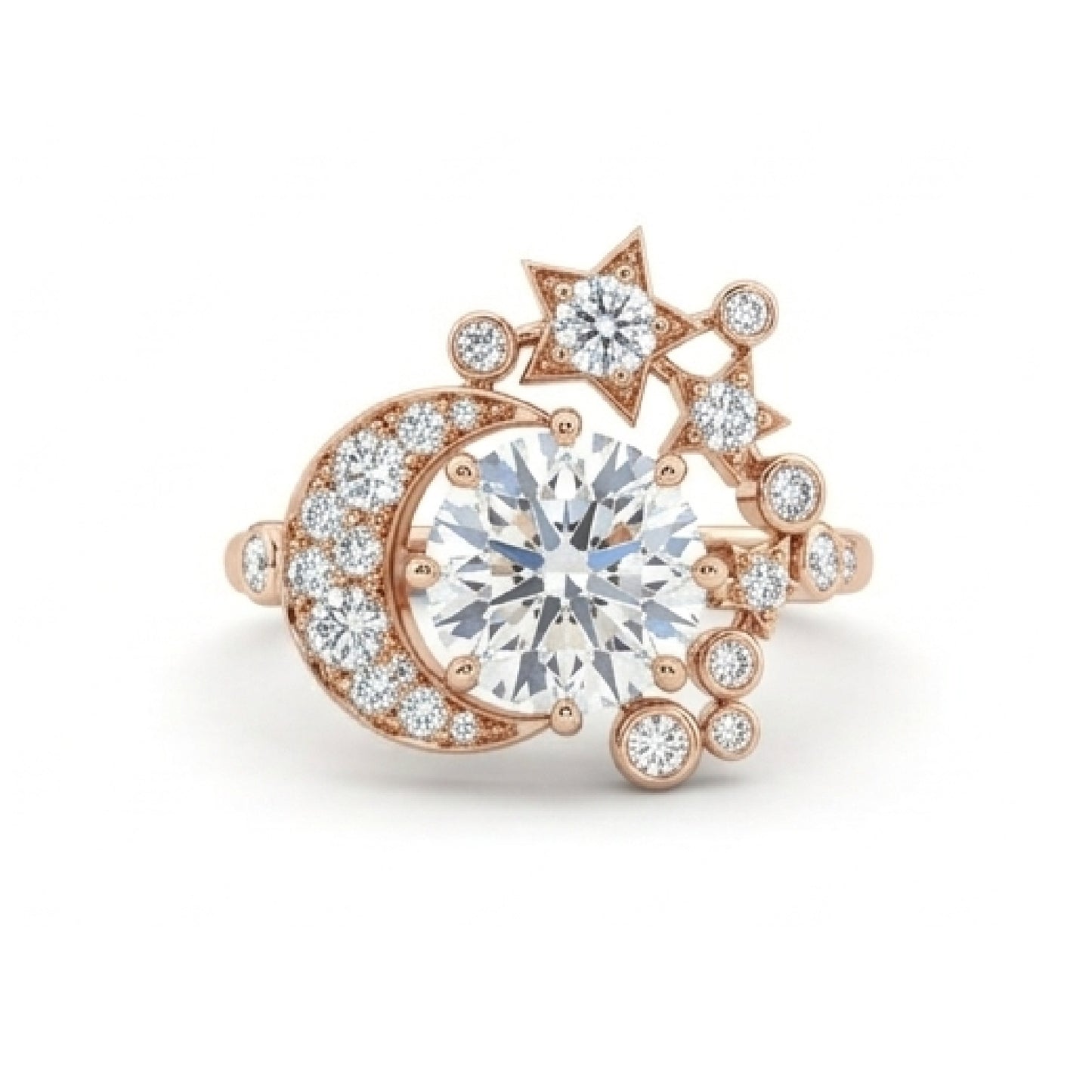 MOON AND STARS RING