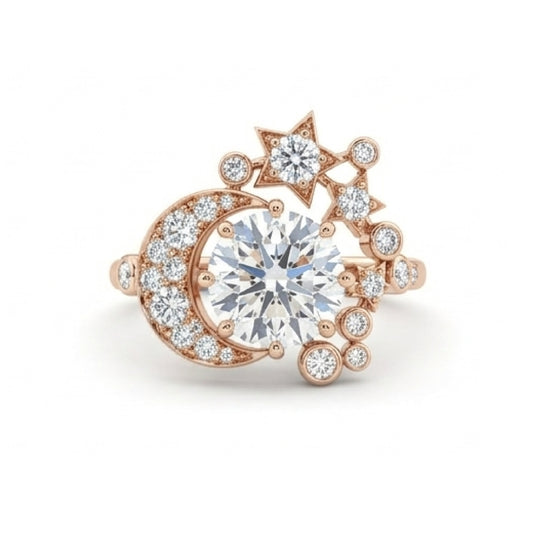 MOON AND STARS RING