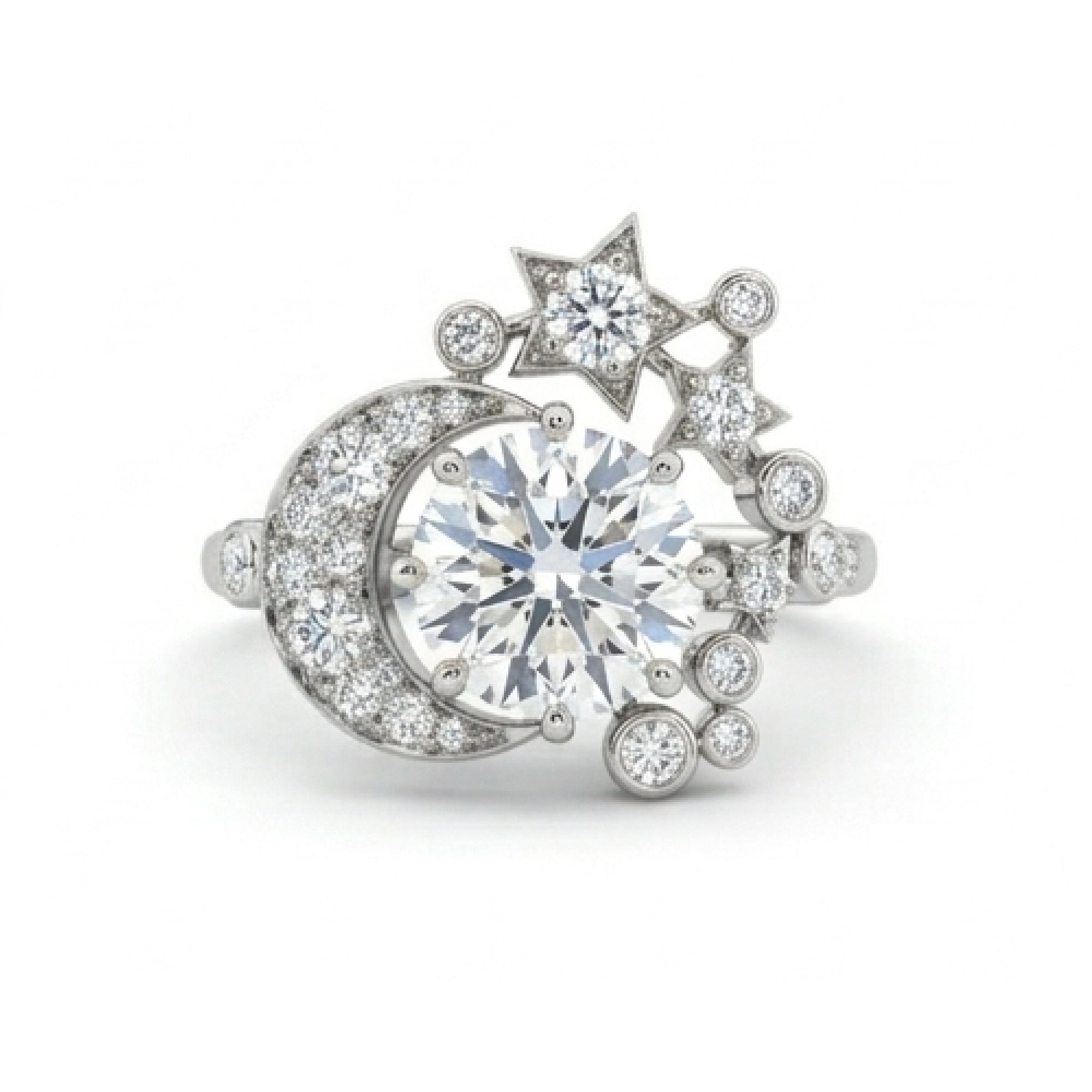 MOON AND STARS RING
