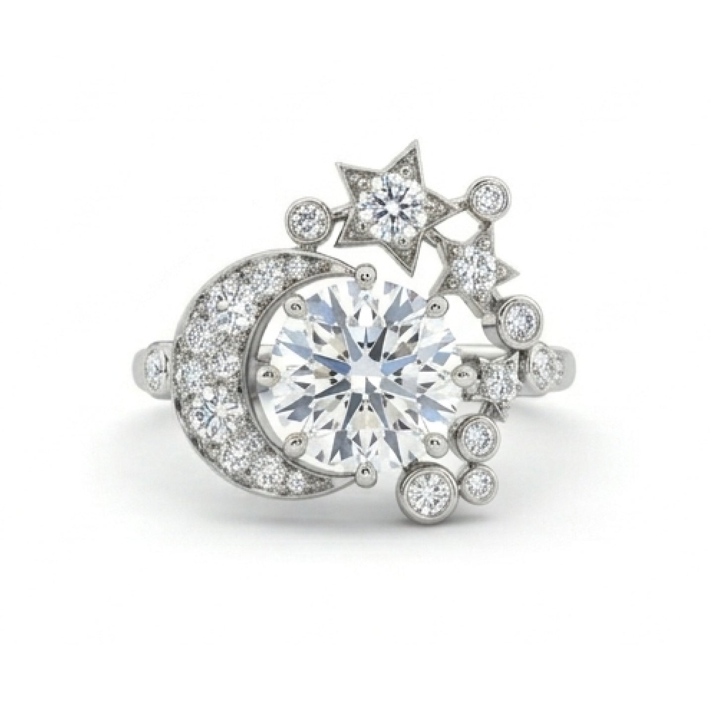 MOON AND STARS RING