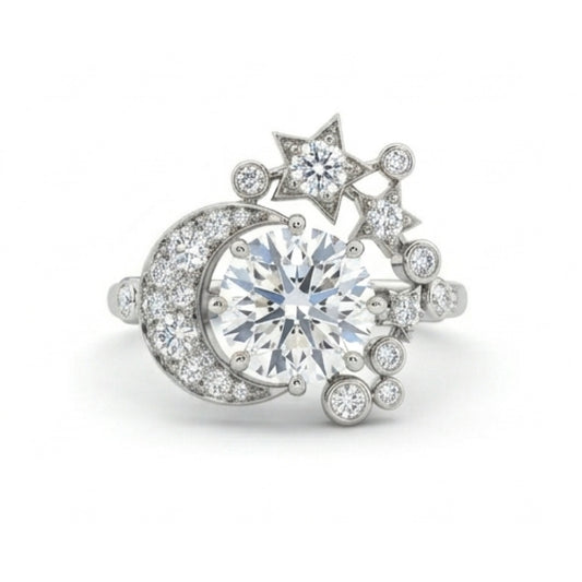 MOON AND STARS RING