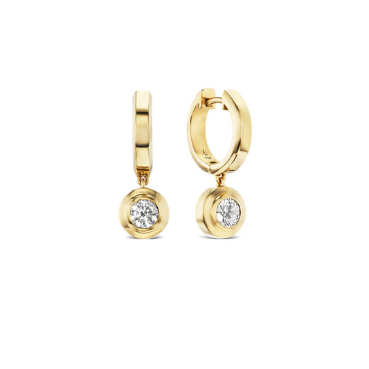 SHIELD DIAMOND DROP EARRINGS WITH 0.25 CT DIAMONDS