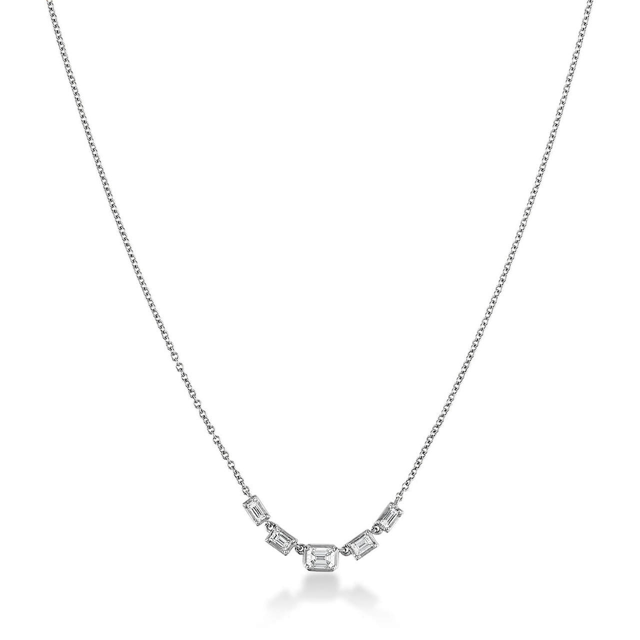 5 stone diamond tennis necklace