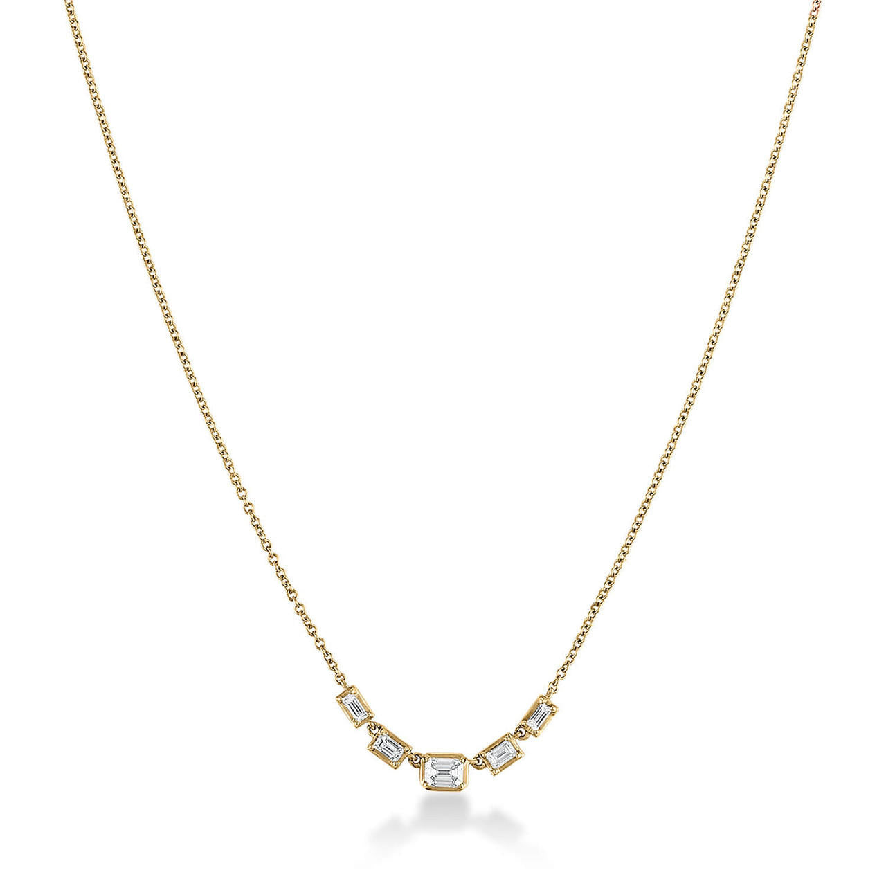 5 stone diamond tennis necklace