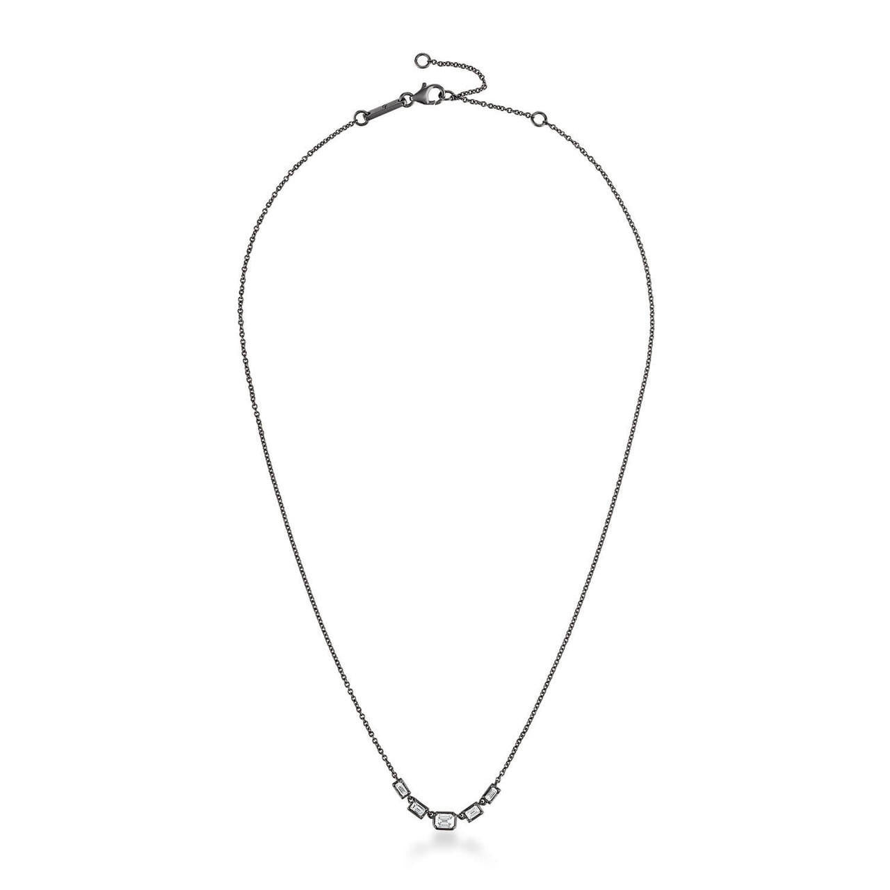 5 stone diamond tennis necklace