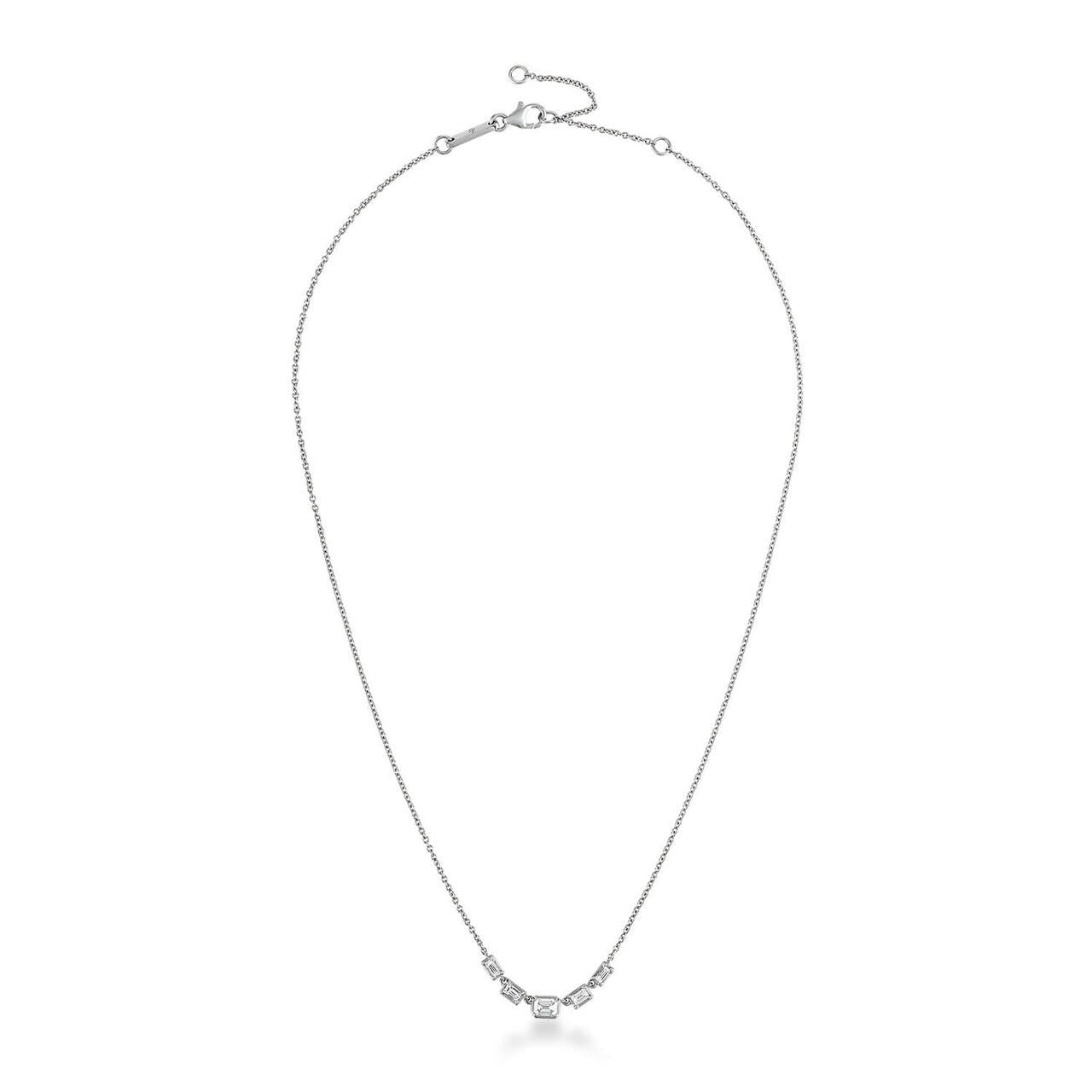 5 stone diamond tennis necklace