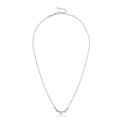 5 stone diamond tennis necklace