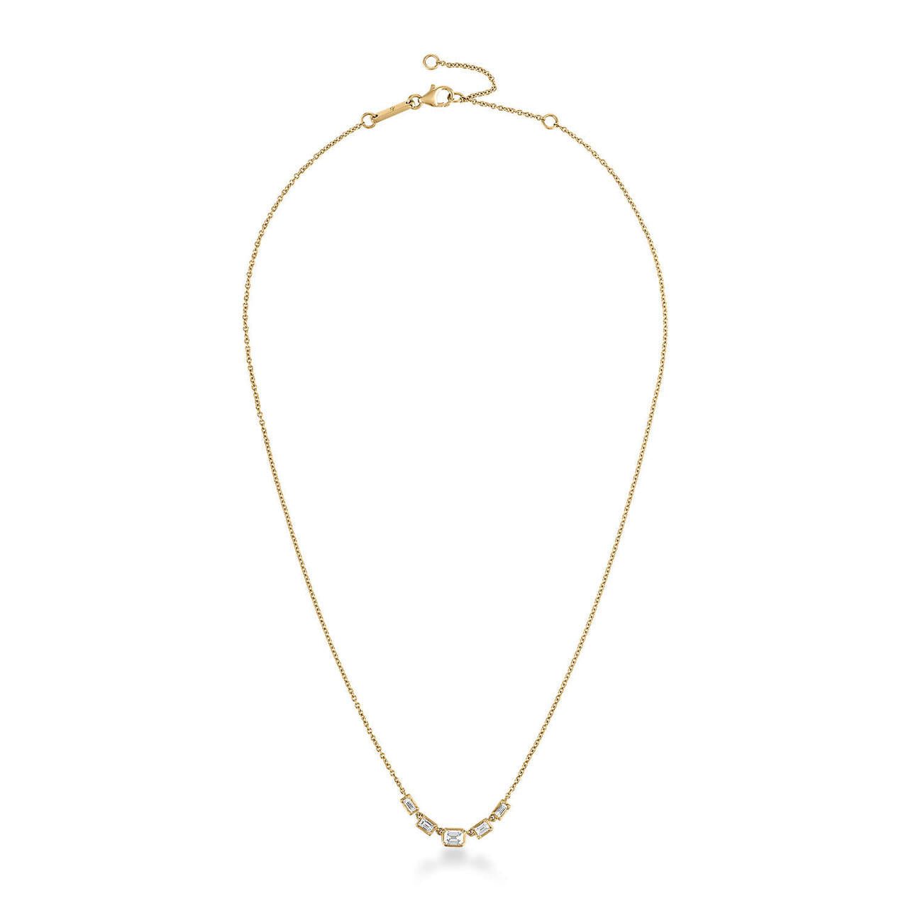 5 stone diamond tennis necklace