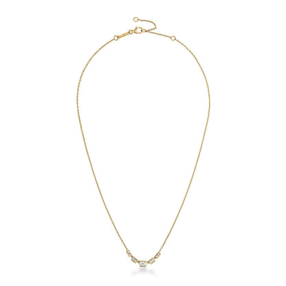 5 stone diamond tennis necklace