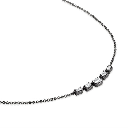 5 stone diamond tennis necklace