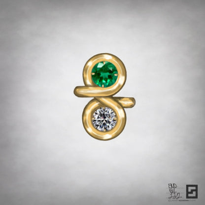ENDLESS LOOP TOI ET MOI RING IN 18K ROSE GOLD