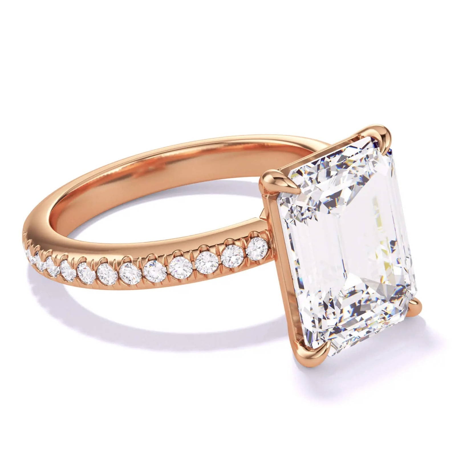 Rose gold solitaire engagement ring