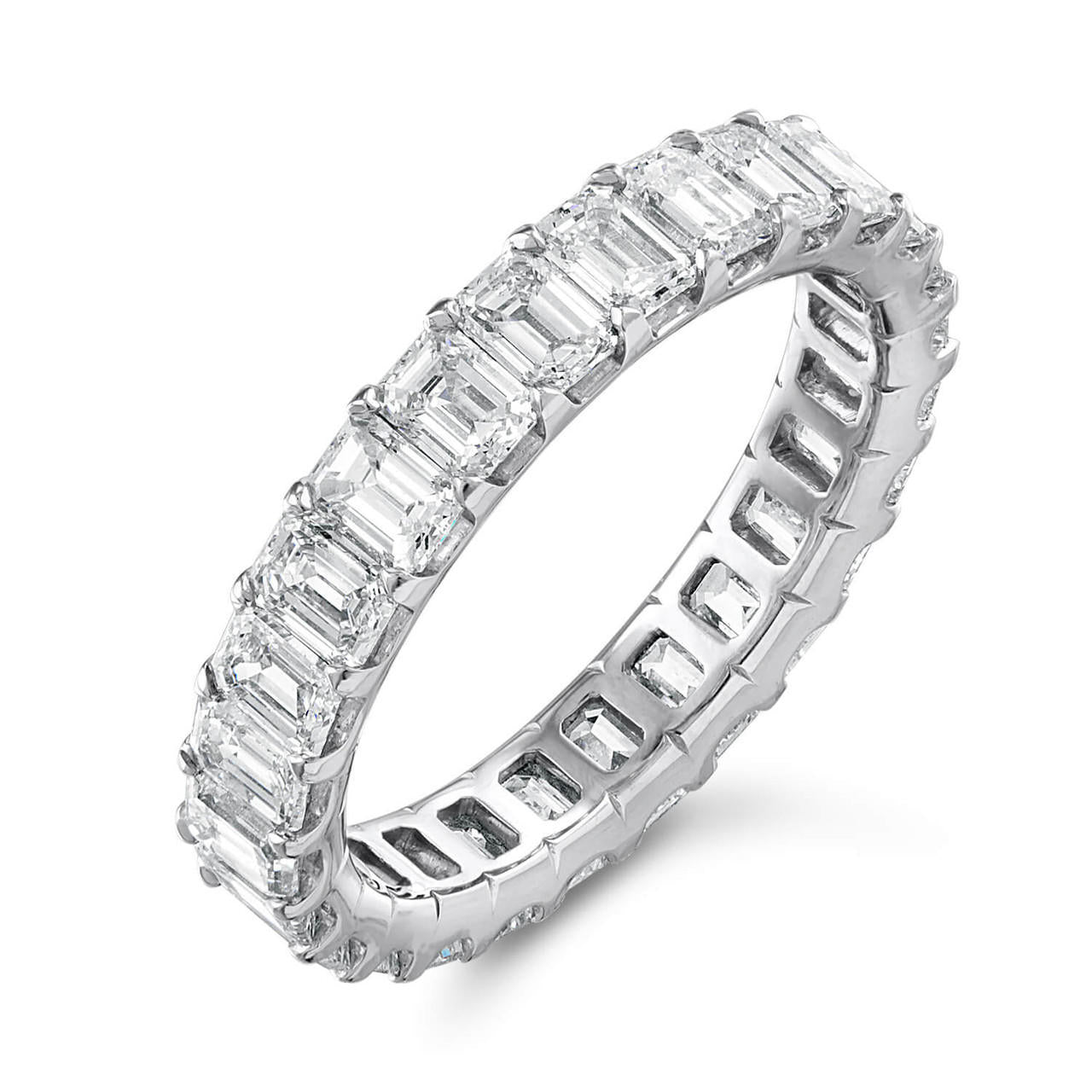 SIGNATURE COMFORT FIT EMERALD CUT ETERNITY BAND - 3.25 CTW