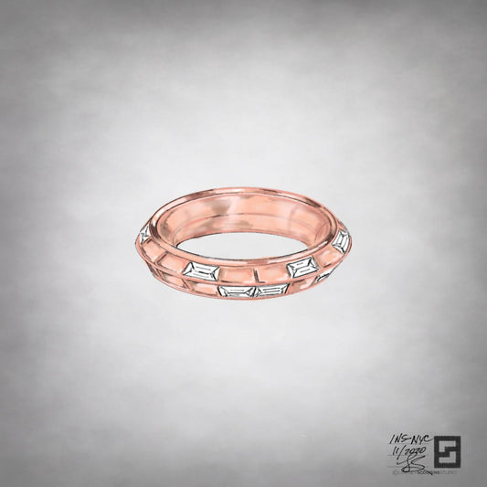 ENDLESS TOWER BAGUETTE DIAMOND BAND