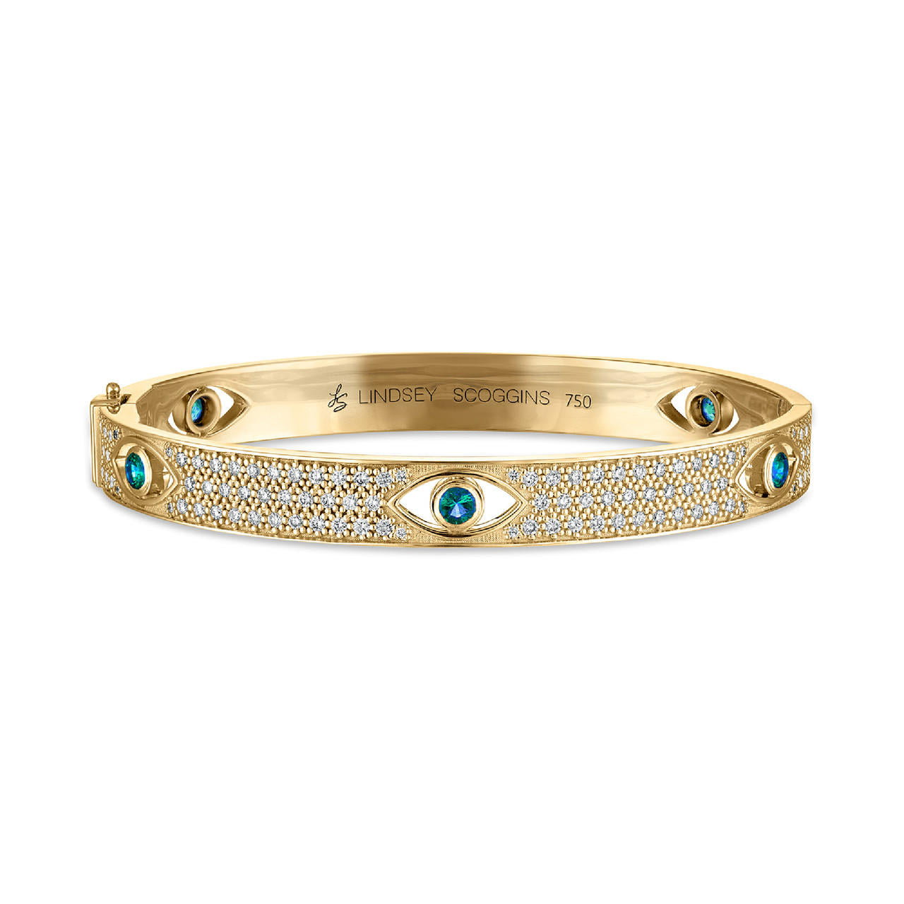 SAPPHIRE EVIL EYE BANGLE