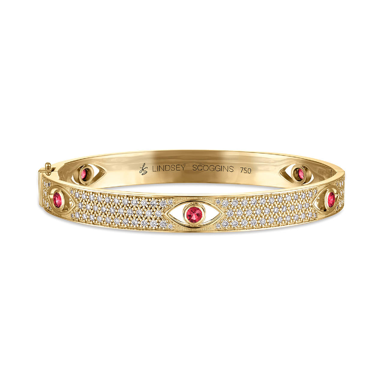 RUBY EVIL EYE BANGLE