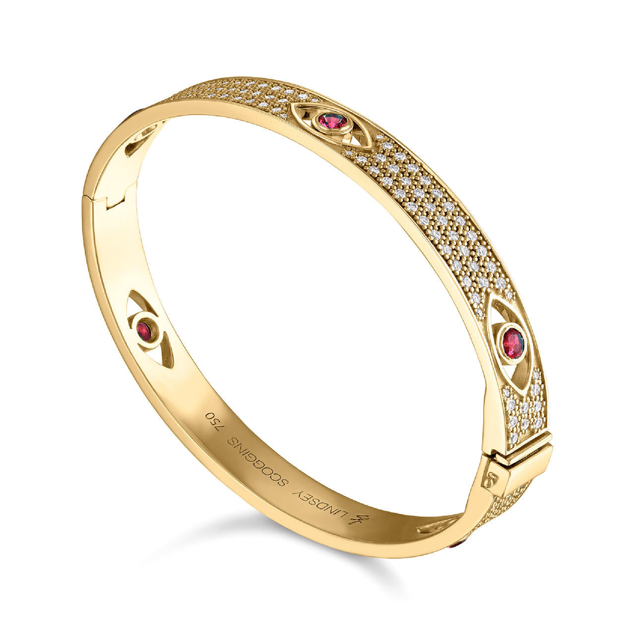 RUBY EVIL EYE BANGLE