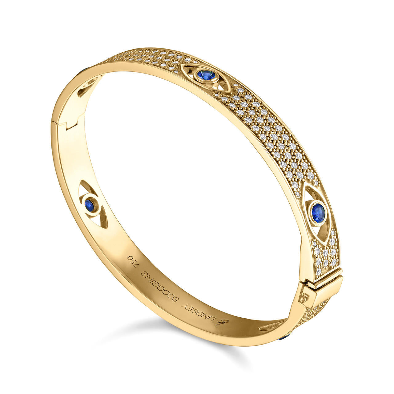 SAPPHIRE EVIL EYE BANGLE