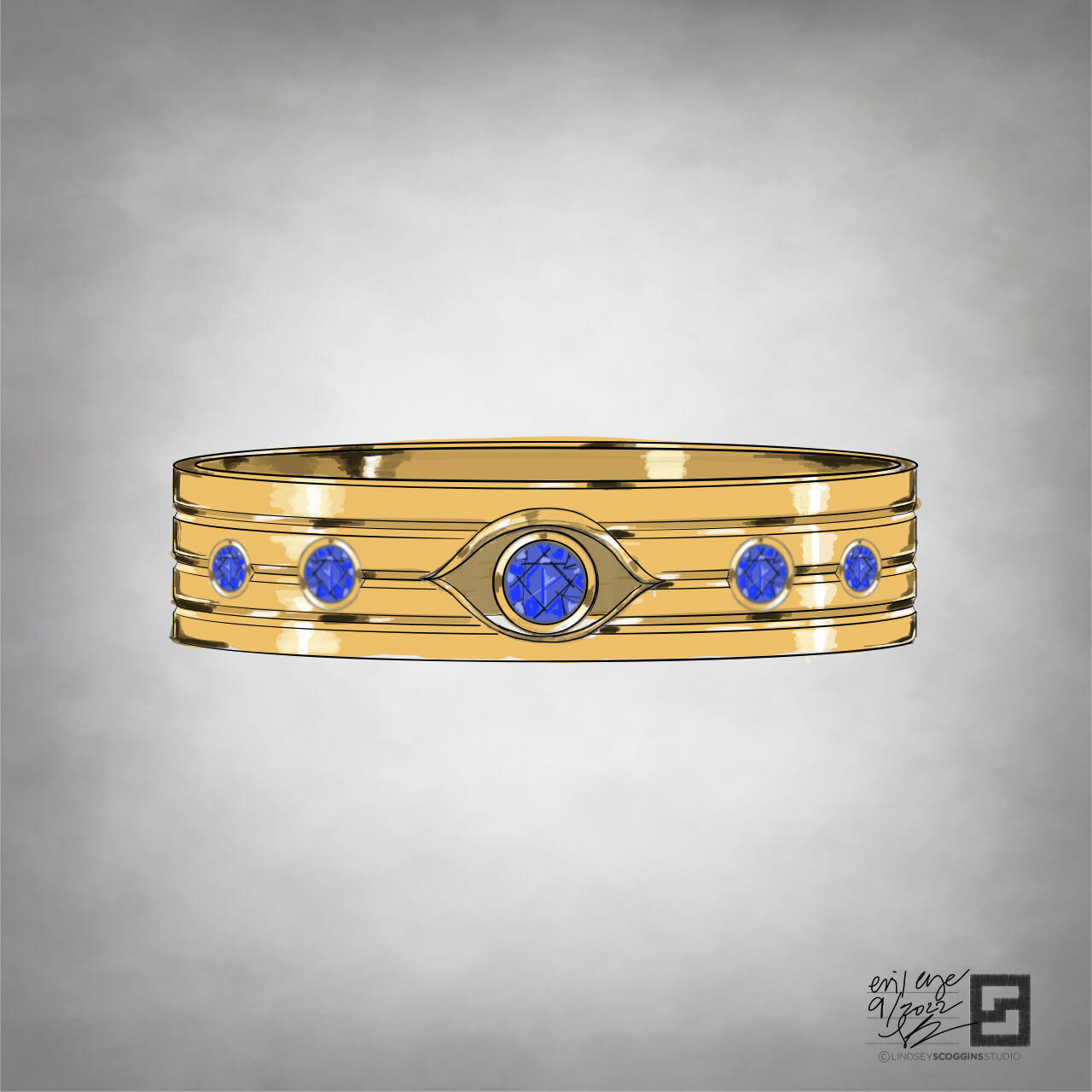 evil eye sapphire bracelet