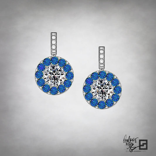 SAPPHIRE GALAXY EARRINGS