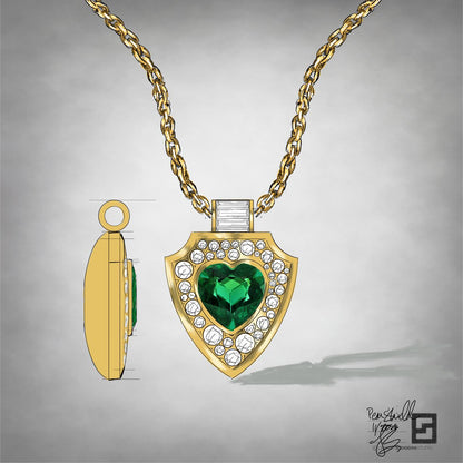 green-tourmaline-heart-pendant-necklace