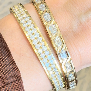 Diamond Links Bangle