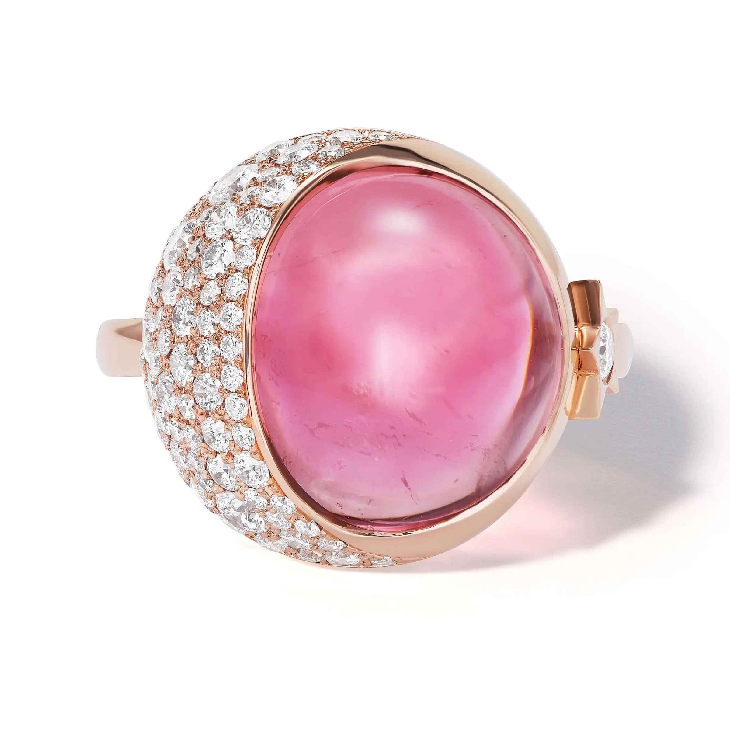 custom pink moon ring