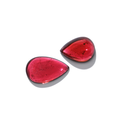 pear shaped pink tourmaline cabochons