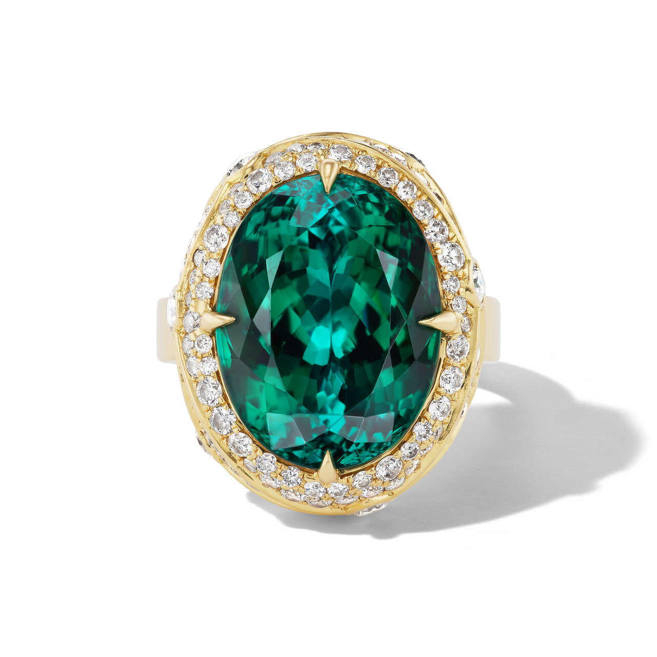 GREEN TOURMALINE FLIGHT PATH RING