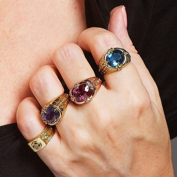 spinel gypsy link ring