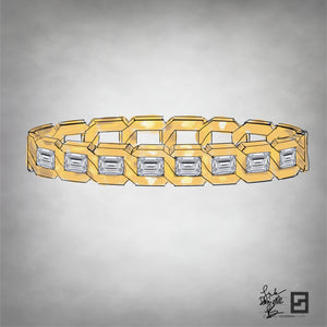 Diamond Links Bangle