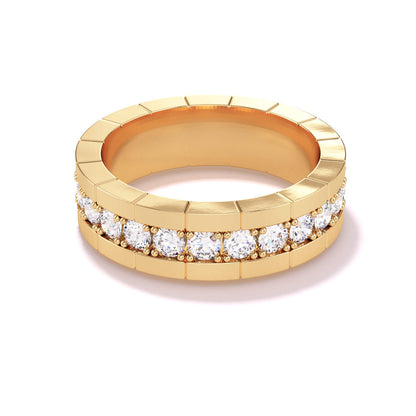 Note to Self one row diamond band in 18k yellow gold