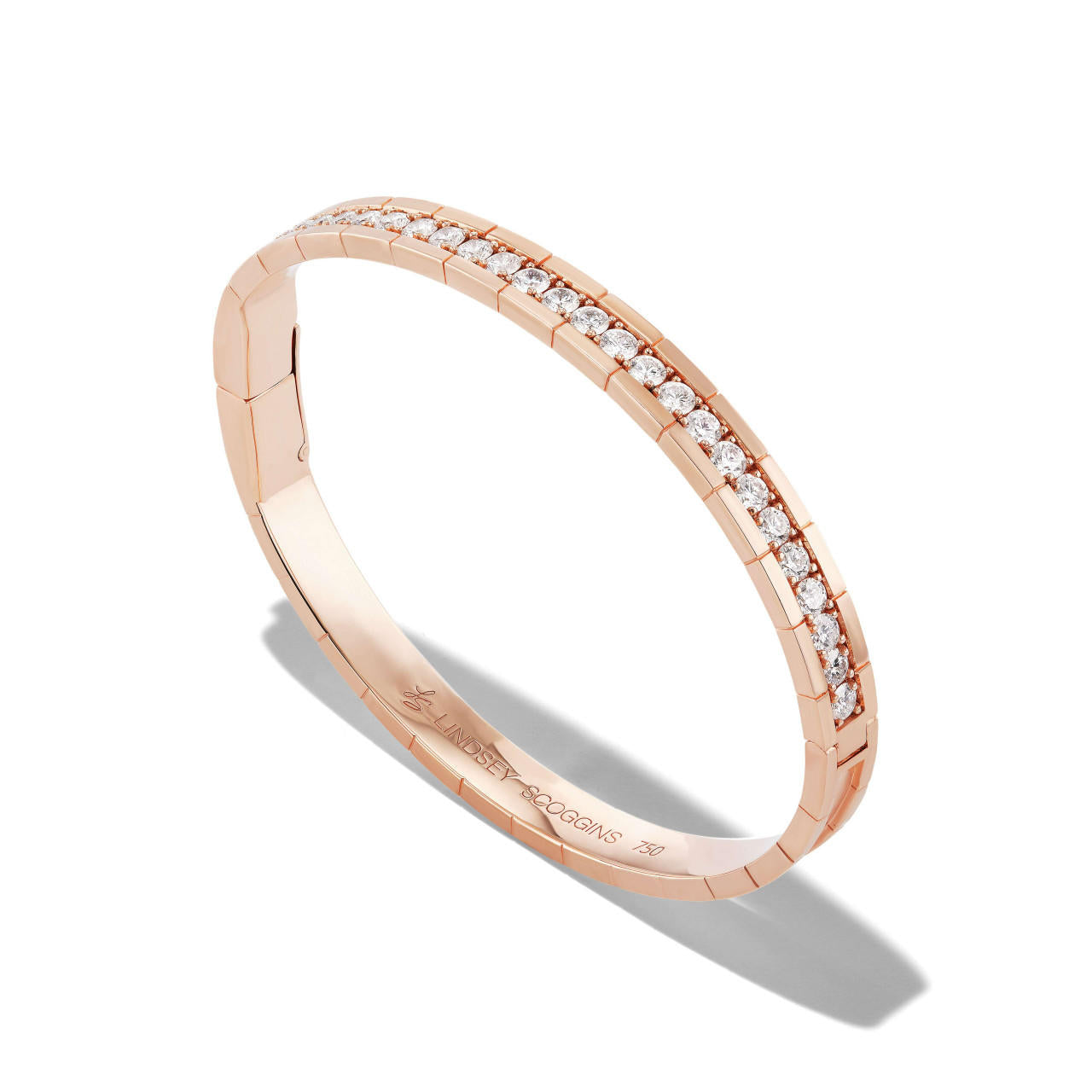 Note to Self One Row Pave Diamond Bangle
