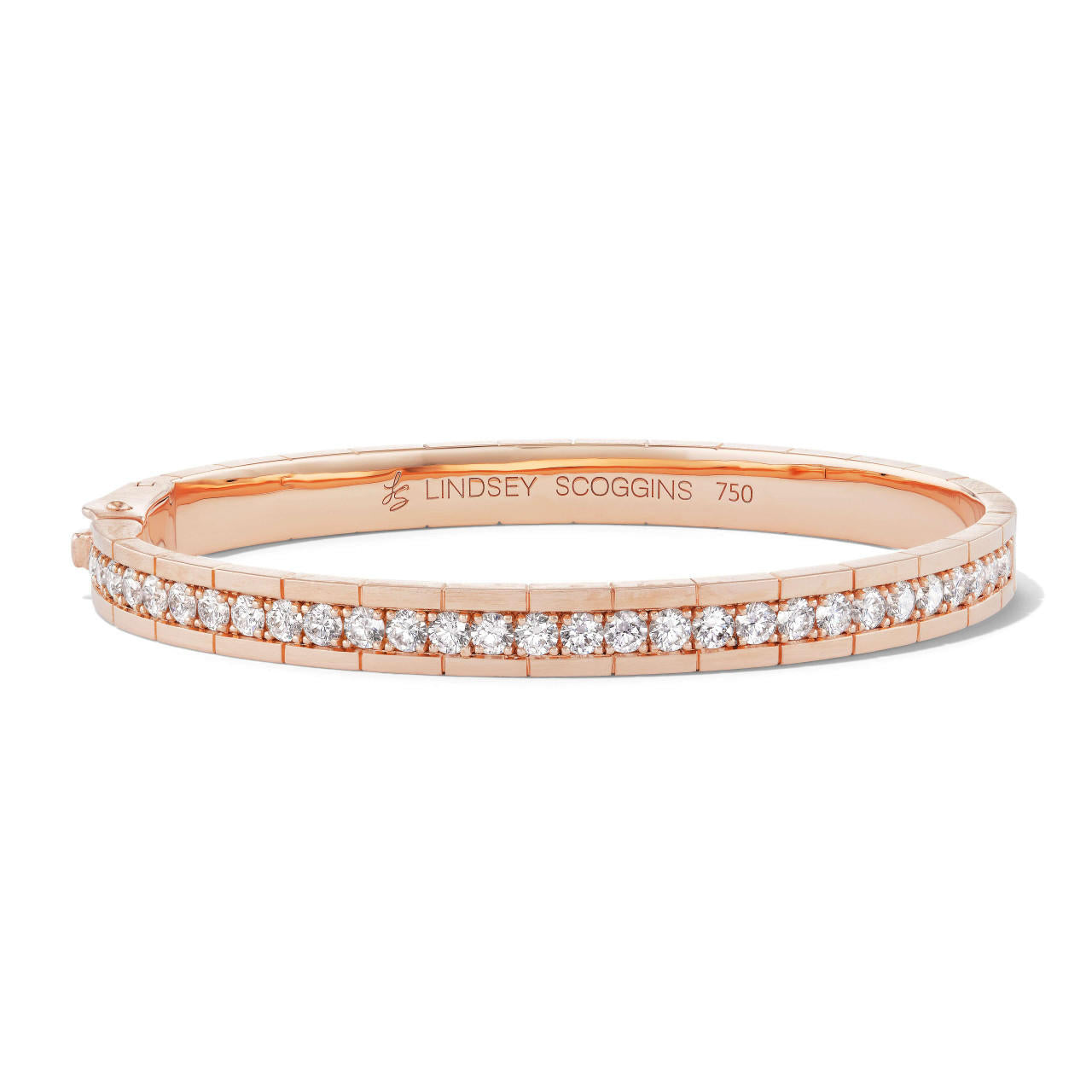 Note to Self One Row Pave Diamond Bangle