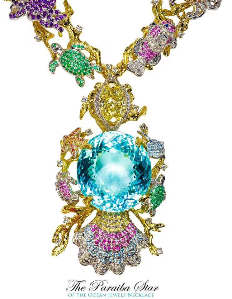 Paraiba star of the ocean jewels necklace