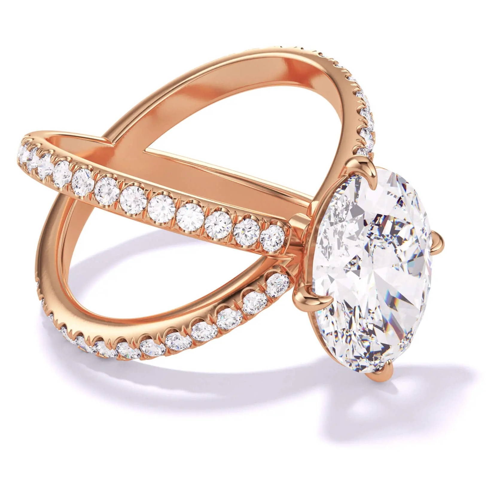 Rose gold solitaire engagement ring