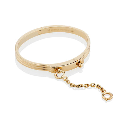 Oath Classic Single Cuff yellow gold open chain; gold diamond cuff bracelet