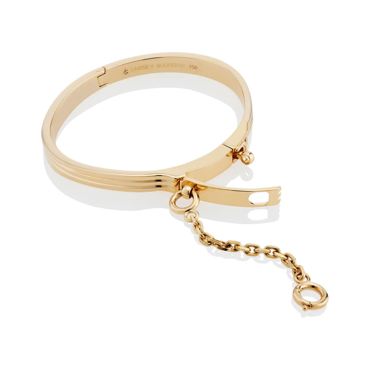 Oath Classic Single Cuff yellow gold open chain and clasp; solid gold cuff bracelet; 18k gold cuff bracelet; plain gold cuff bracelet