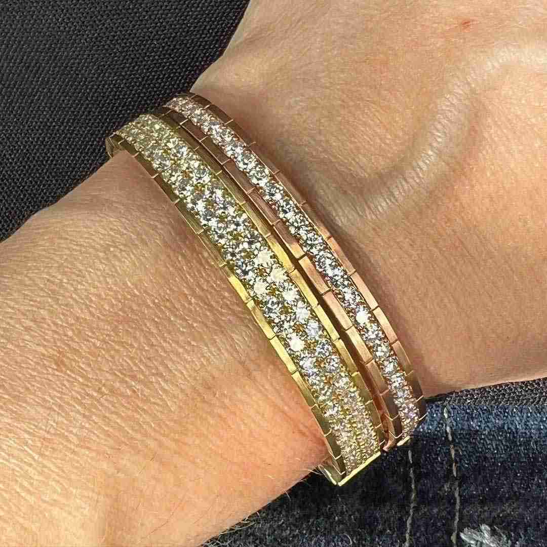 Custom engraved jewelry diamond bangles