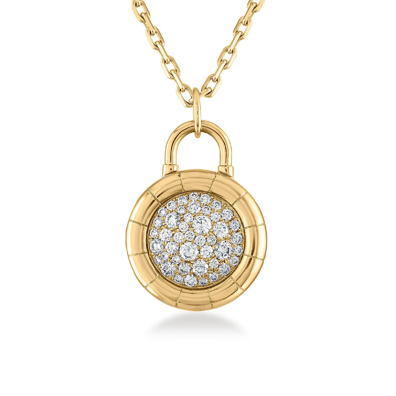 PAVE DIAMOND PADLOCK LOCKET