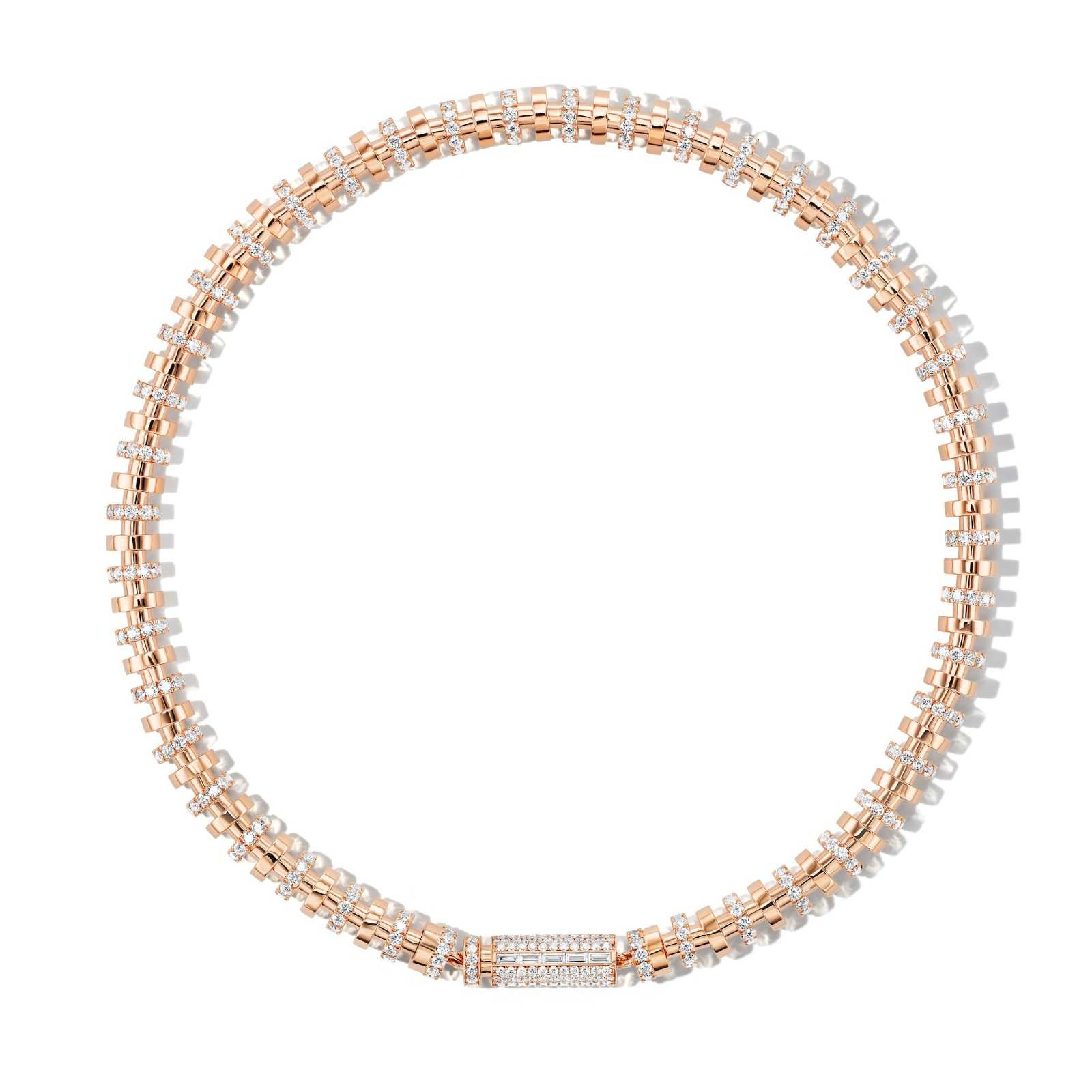 PAVÉ DIAMOND REVERBERATIONS NECKLACE WITH PAVÉ VIAL