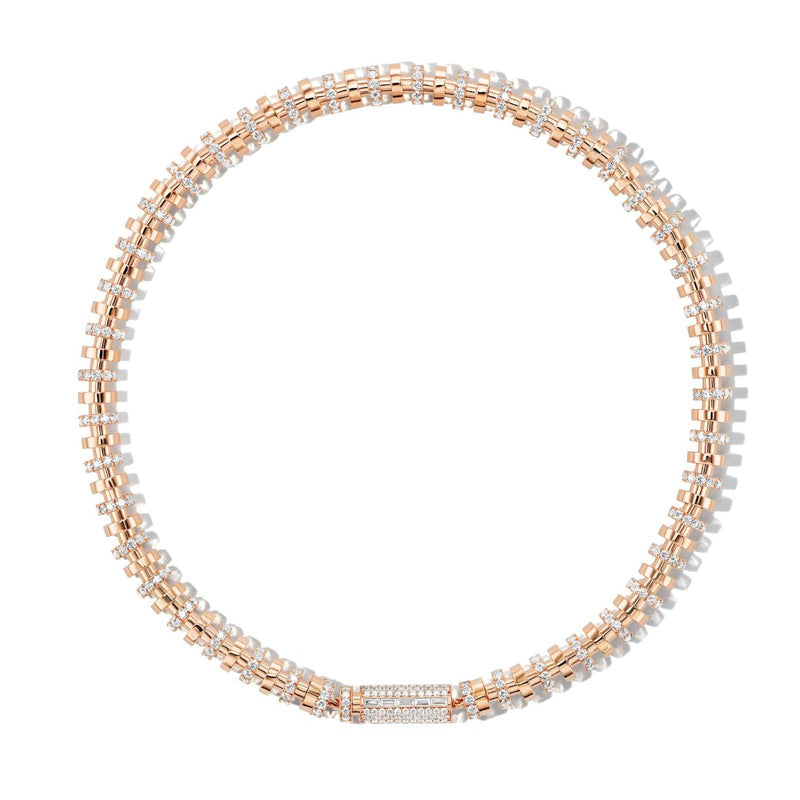 PAVÉ DIAMOND REVERBERATIONS NECKLACE WITH PAVÉ VIAL
