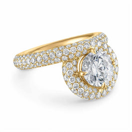 PAVE ENDLESS LOOP ENGAGEMENT RING