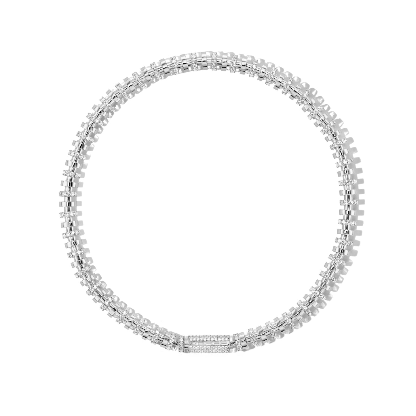 PAVÉ DIAMOND REVERBERATIONS NECKLACE WITH PAVÉ VIAL